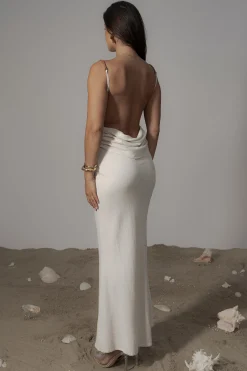 JLUXLABEL Natural Getaway Linen Maxi Dress