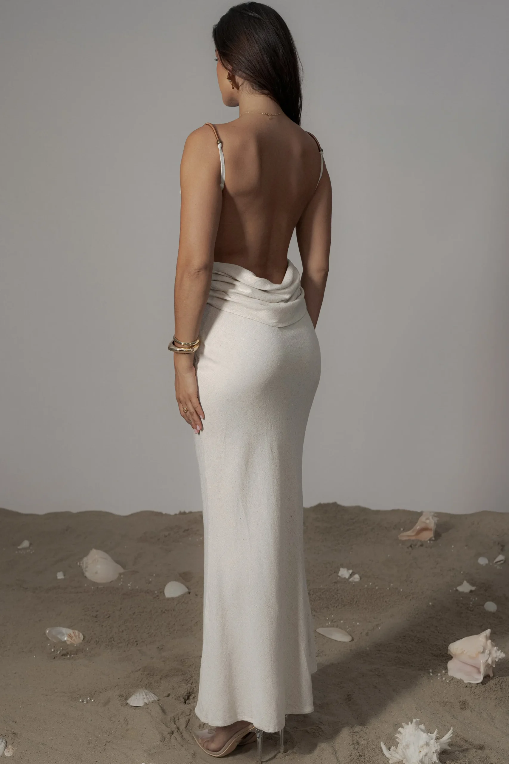 JLUXLABEL Natural Getaway Linen Maxi Dress