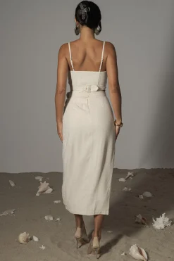 JLUXLABEL Natural Sunrise Linen Bustier