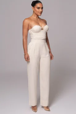 JLUXLABEL Natural Villa Views Linen Trousers