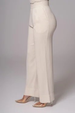 JLUXLABEL Natural Villa Views Linen Trousers