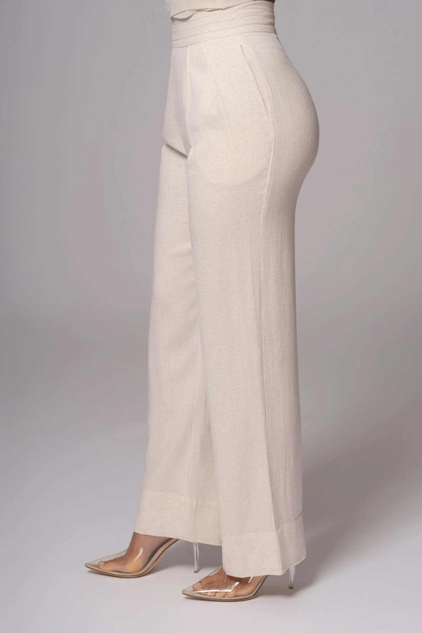 JLUXLABEL Natural Villa Views Linen Trousers