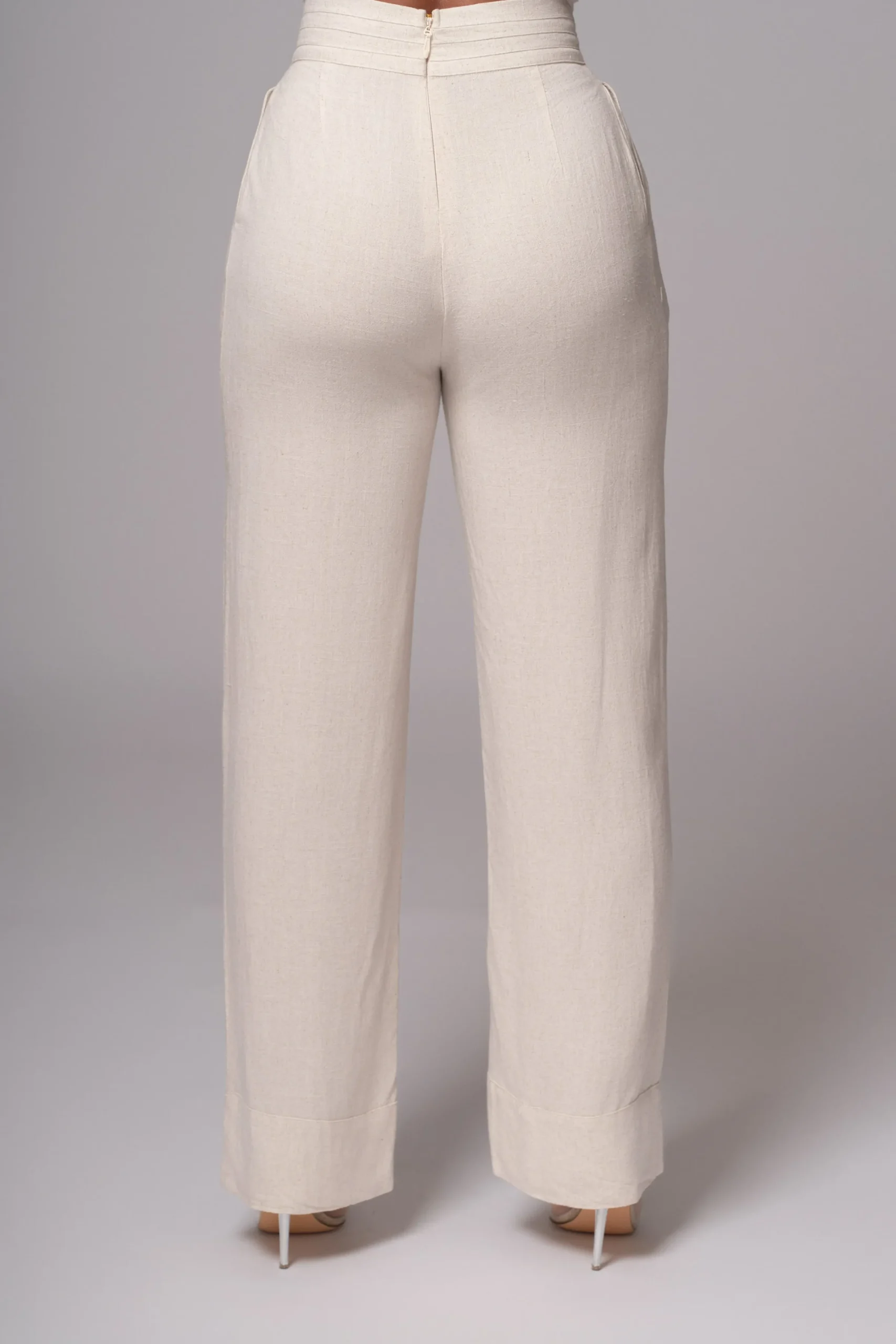 JLUXLABEL Natural Villa Views Linen Trousers