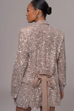 JLUXLABEL Nixie Sequin Oversized Blazer