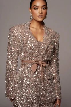 JLUXLABEL Nixie Sequin Oversized Blazer
