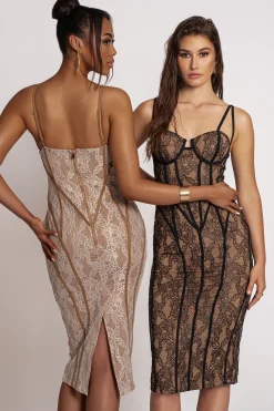 JLUXLABEL Noir Katerina Lace Dress