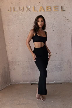JLUXLABEL Noir Time After Time Dress
