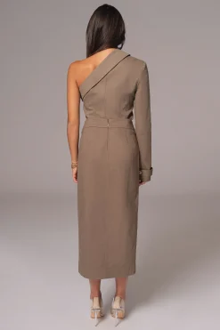 JLUXLABEL Olive Amal One Shoulder Top