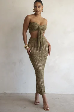 JLUXLABEL Olive Caribbean Skies Skirt Set