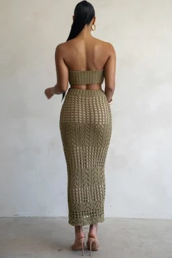 JLUXLABEL Olive Caribbean Skies Skirt Set