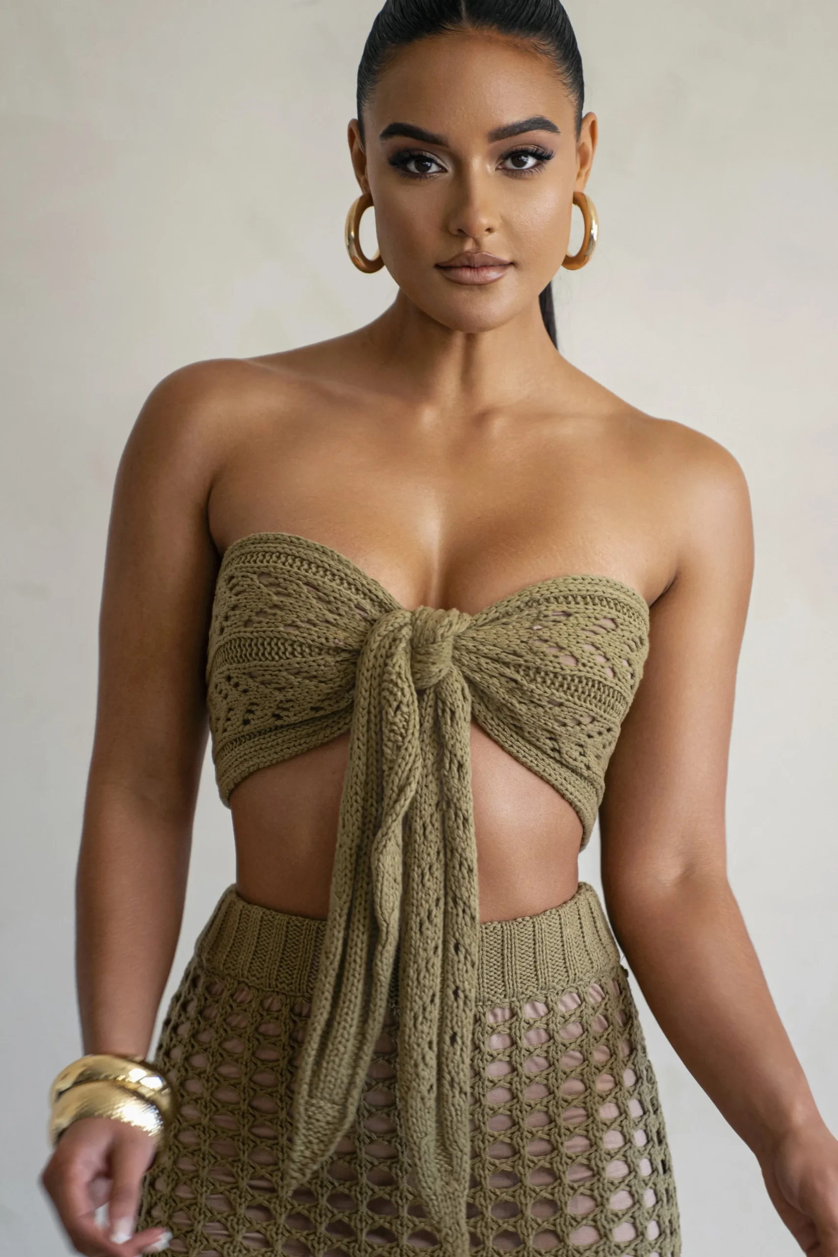 JLUXLABEL Olive Caribbean Skies Skirt Set