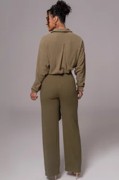 JLUXLABEL Olive Explorer Linen Pants