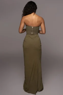 JLUXLABEL Olive Fenix Reversible Linen Corset