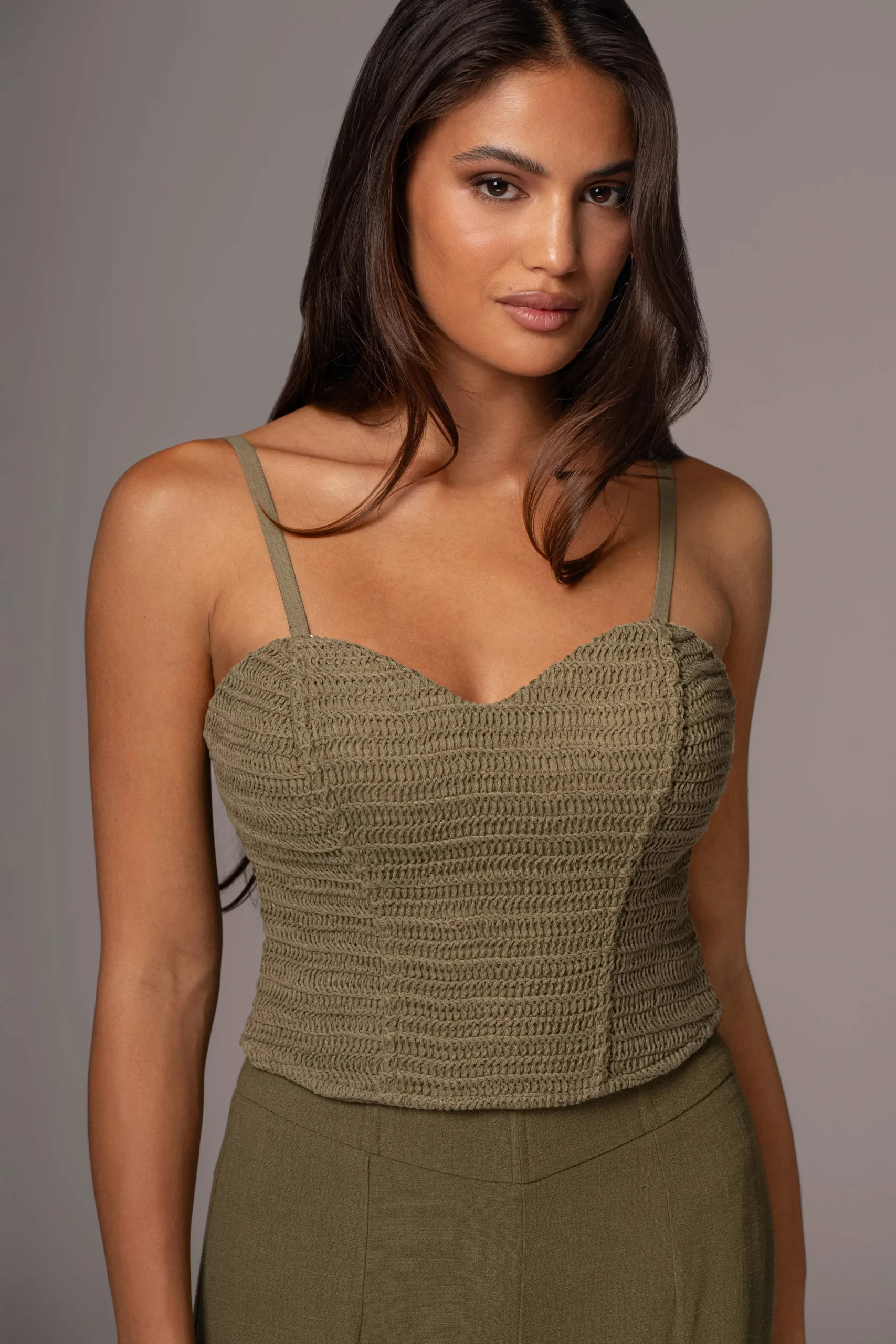 JLUXLABEL Olive Lila Bustier