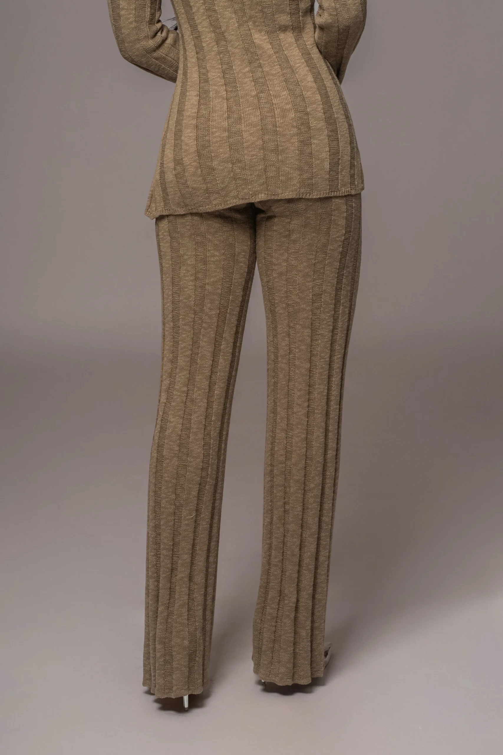 JLUXLABEL Olive Take A Chance Ribbed Pant Set