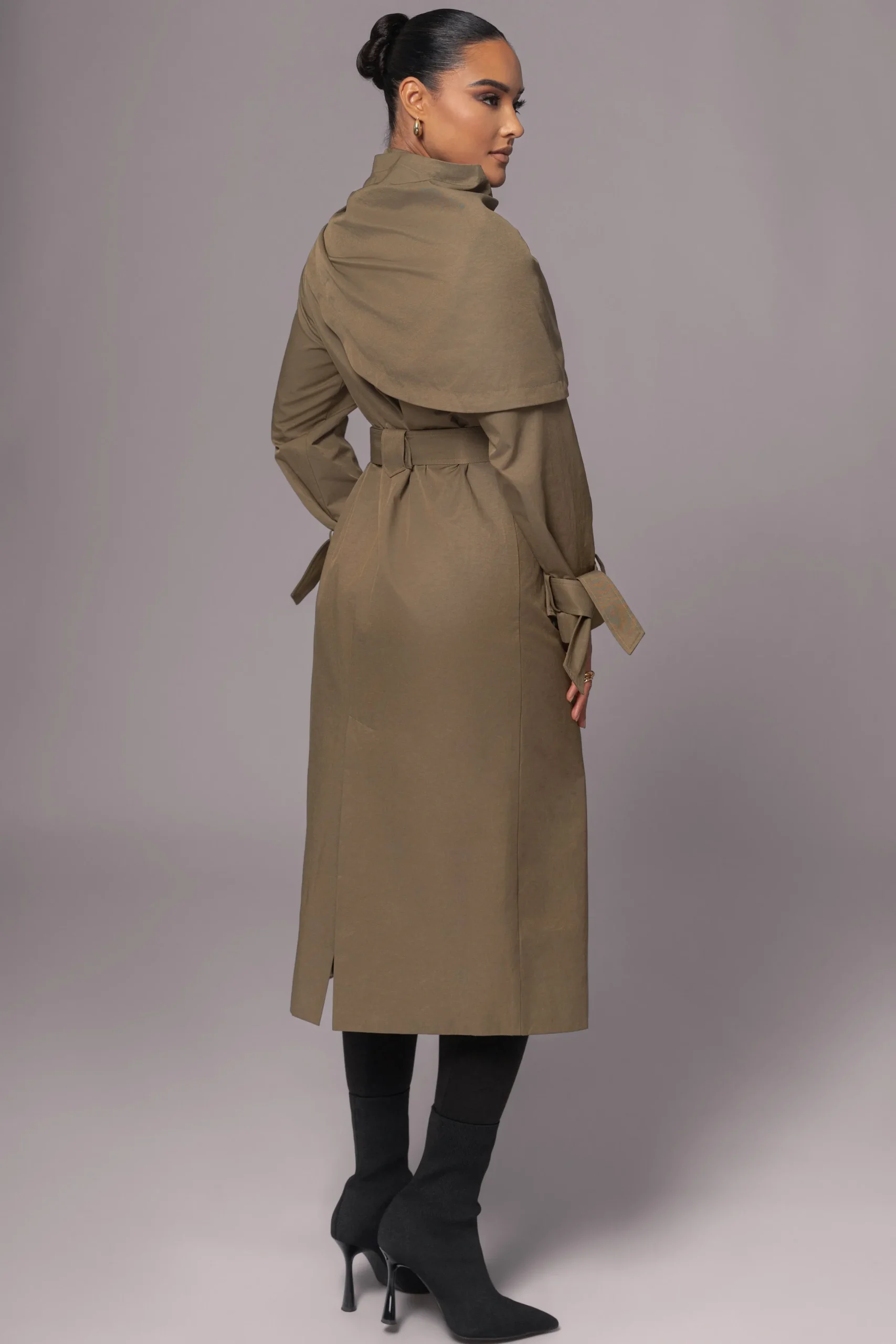 JLUXLABEL Olive The Classic Trench Coat