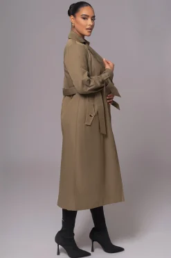 JLUXLABEL Olive The Classic Trench Coat