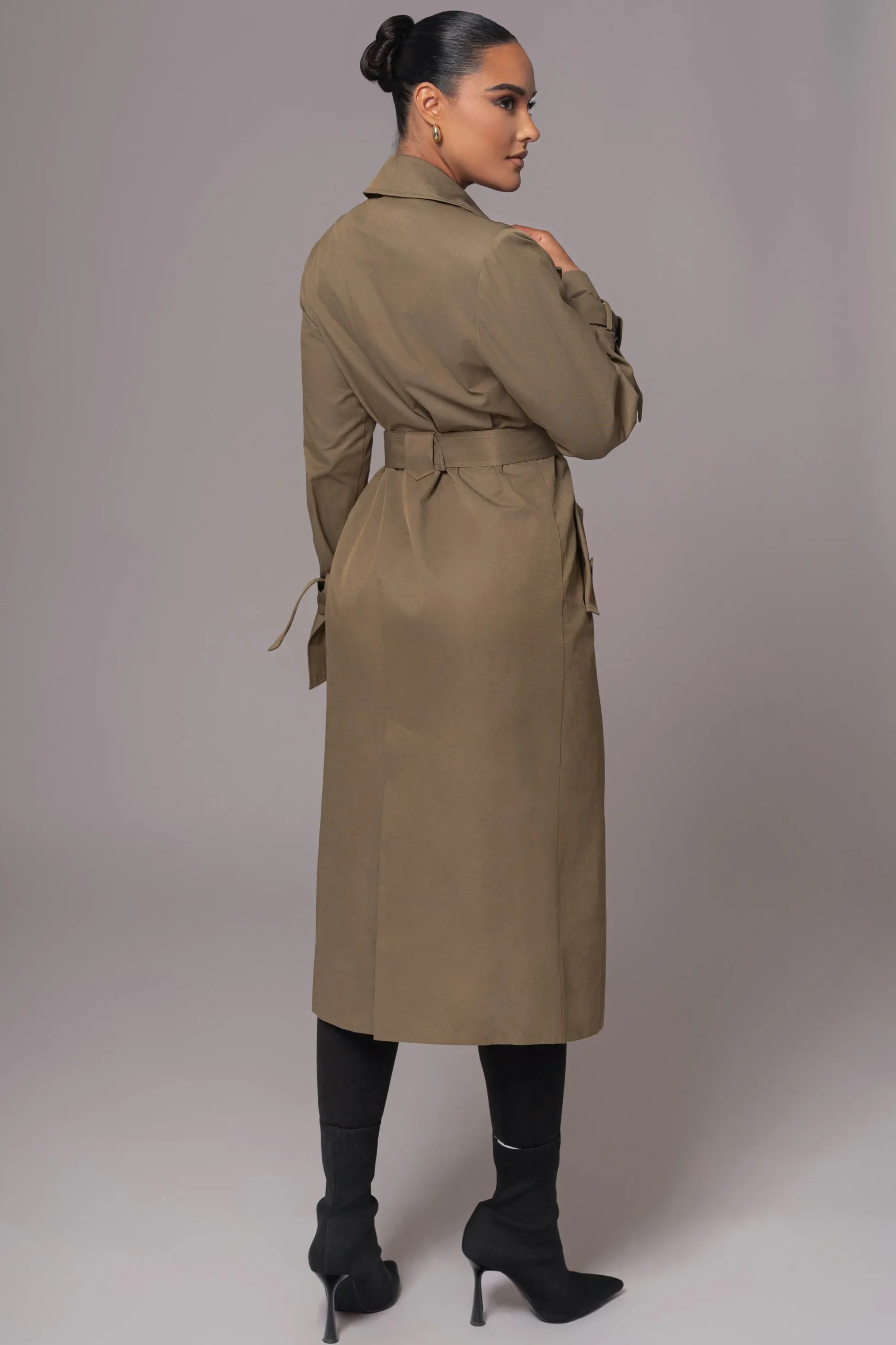 JLUXLABEL Olive The Classic Trench Coat