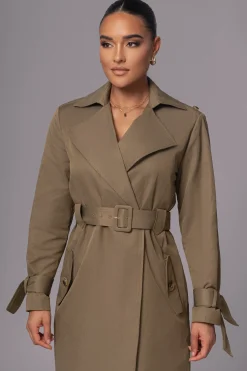 JLUXLABEL Olive The Classic Trench Coat