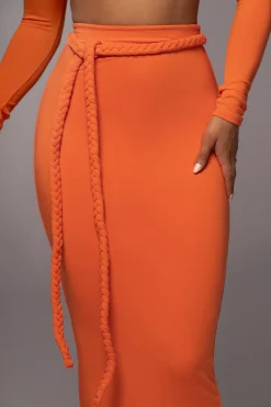 JLUXLABEL Orange City Love Two-Piece Skirt Set