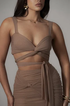 JLUXLABEL Pecan Extend Your Stay Skirt Set