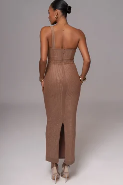 JLUXLABEL Pecan Hot Fix Krishna Maxi Dress