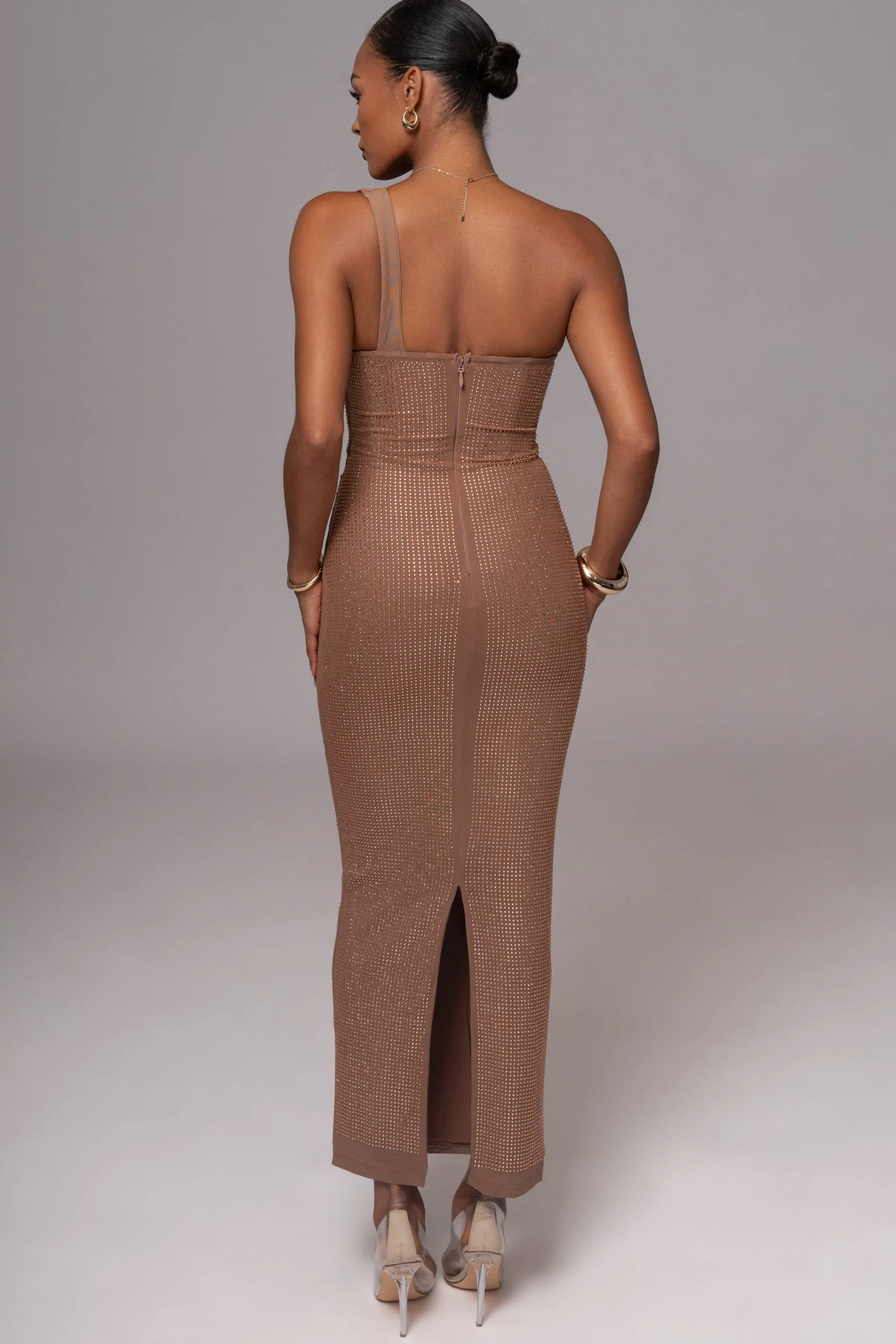 JLUXLABEL Pecan Hot Fix Krishna Maxi Dress