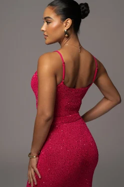 JLUXLABEL Pink Palace Sequin Skirt Set
