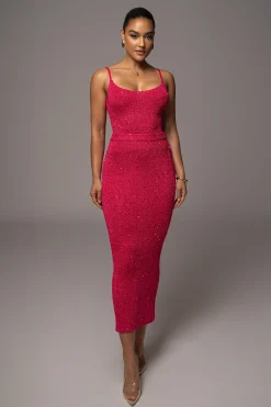 JLUXLABEL Pink Palace Sequin Skirt Set