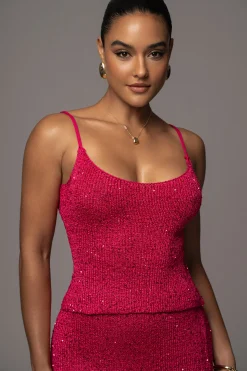 JLUXLABEL Pink Palace Sequin Skirt Set