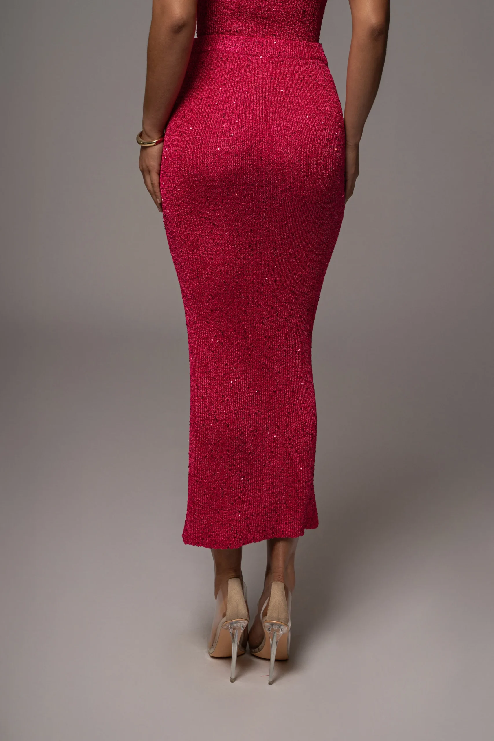 JLUXLABEL Pink Palace Sequin Skirt Set