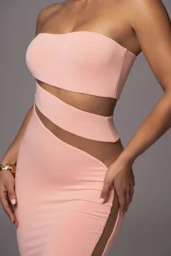 JLUXLABEL Pink Unpredictable Midi Dress