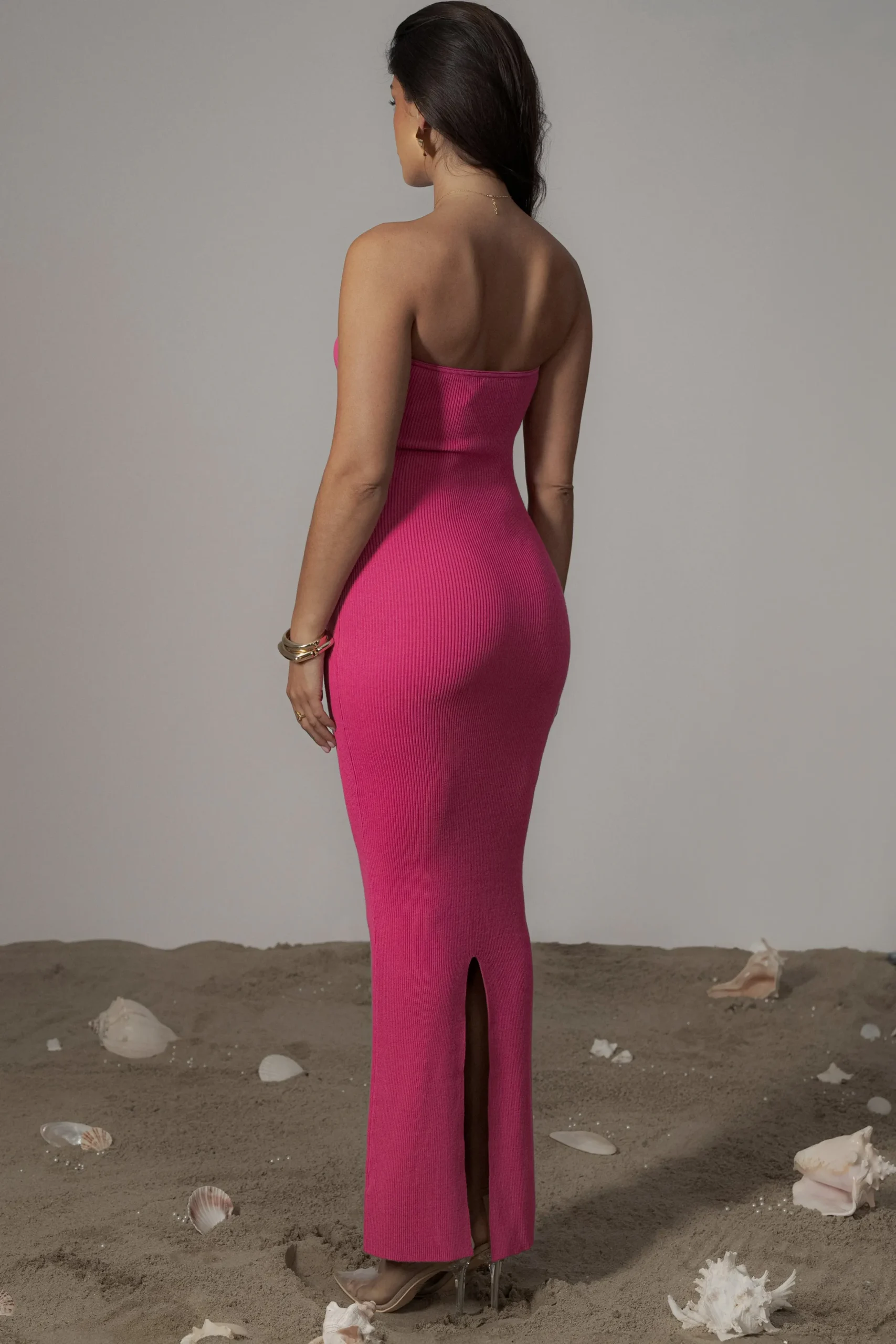 JLUXLABEL Pink Whisk Away Tube Maxi Dress
