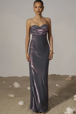 JLUXLABEL Purple Iridescent Visions Of You Dress