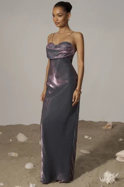 JLUXLABEL Purple Iridescent Visions Of You Dress