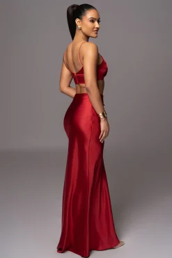 JLUXLABEL Red Isella 2-Piece Skirt Set