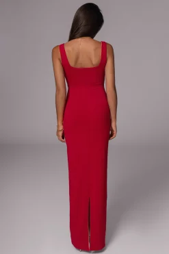 JLUXLABEL Red/Orange Keidi Reversible Maxi Dress