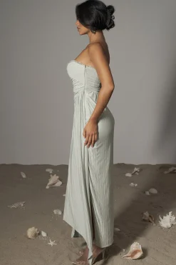 JLUXLABEL Sage Celestial Drape Maxi Dress