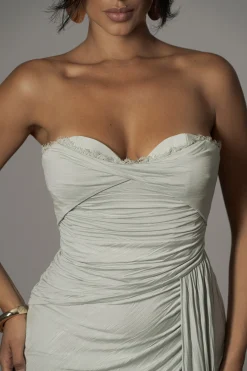 JLUXLABEL Sage Celestial Drape Maxi Dress