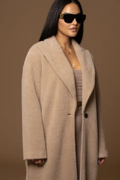 JLUXLABEL Sand Chelsie Longline Coat