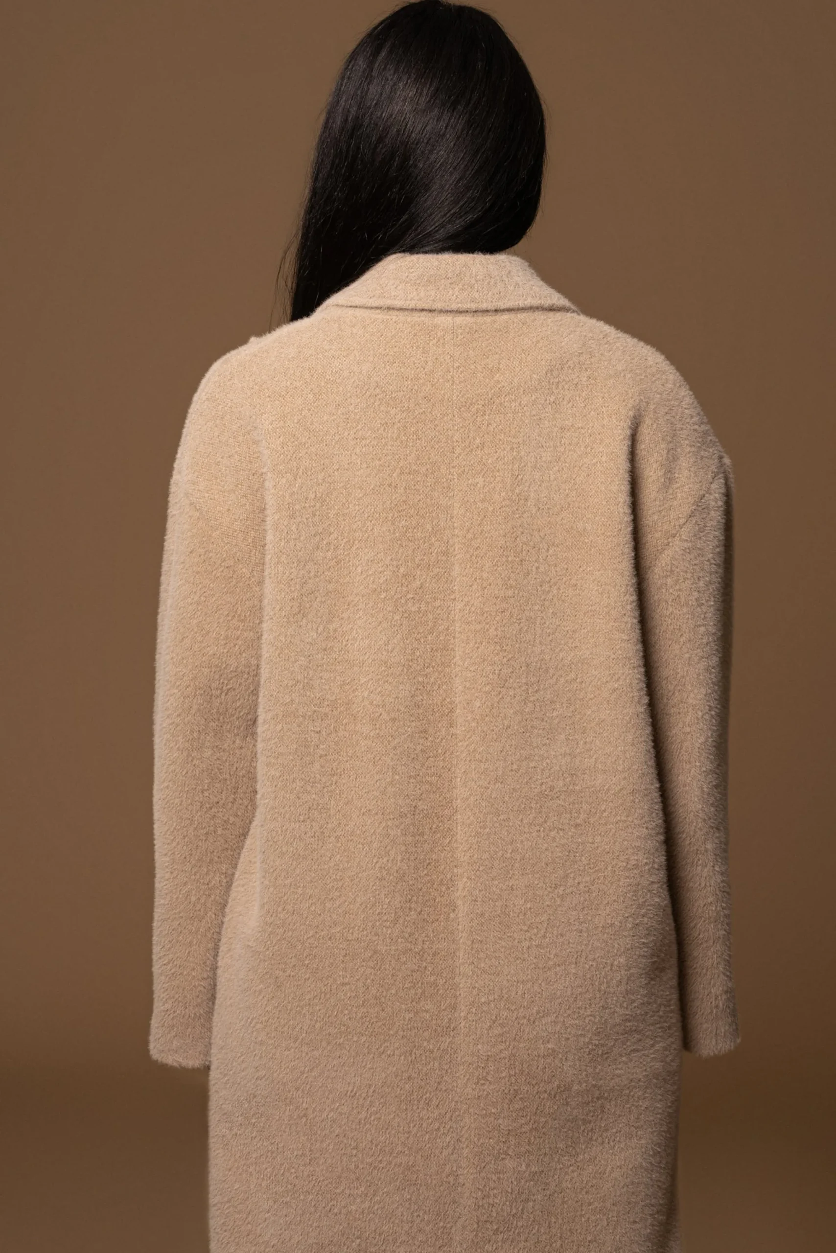 JLUXLABEL Sand Chelsie Longline Coat