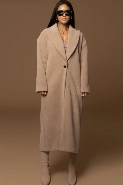 JLUXLABEL Sand Chelsie Longline Coat