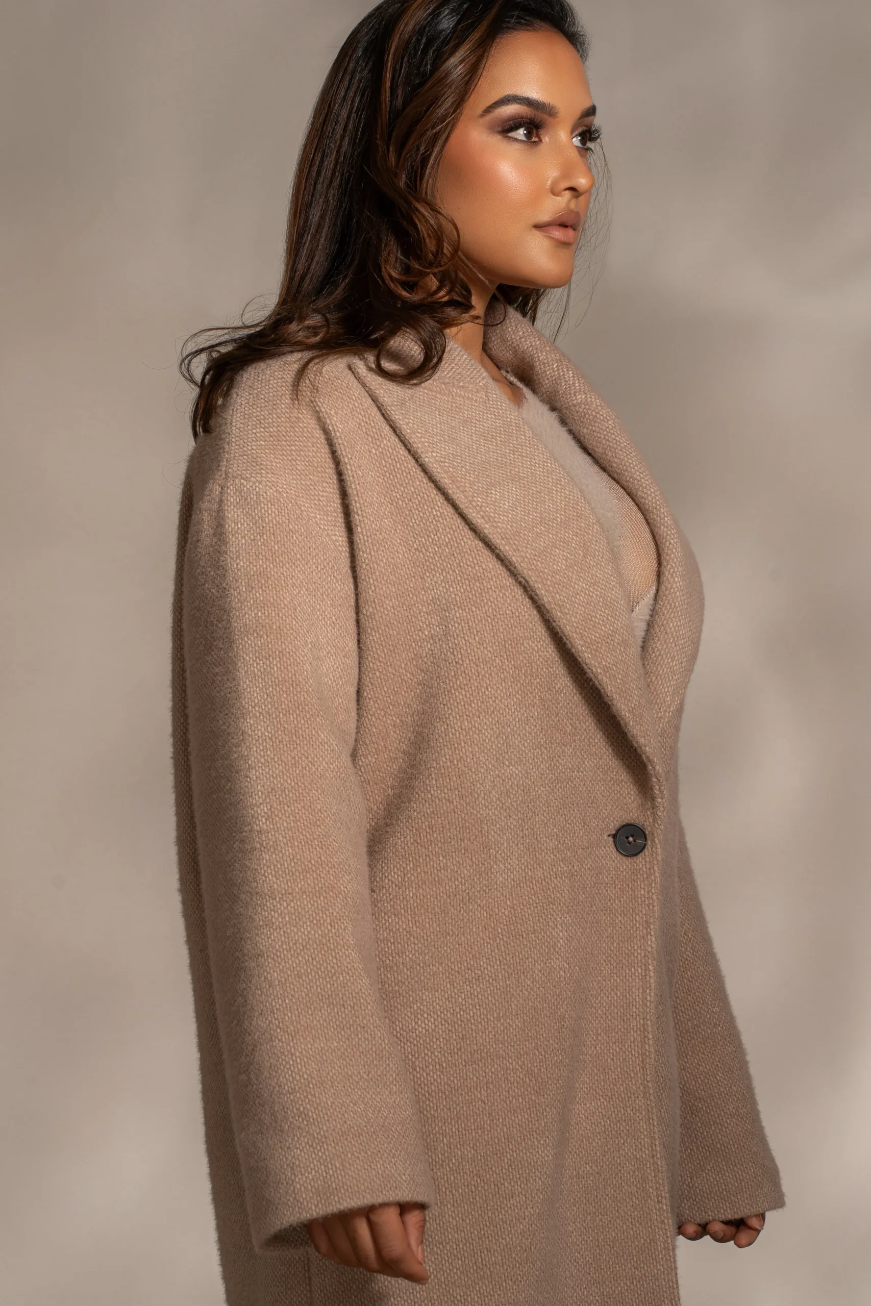 JLUXLABEL Sand Dion Oversized Coat