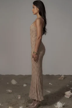 JLUXLABEL Sand Gabriela Knit Maxi Dress