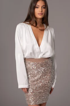 JLUXLABEL Sequin Milestone Skirt