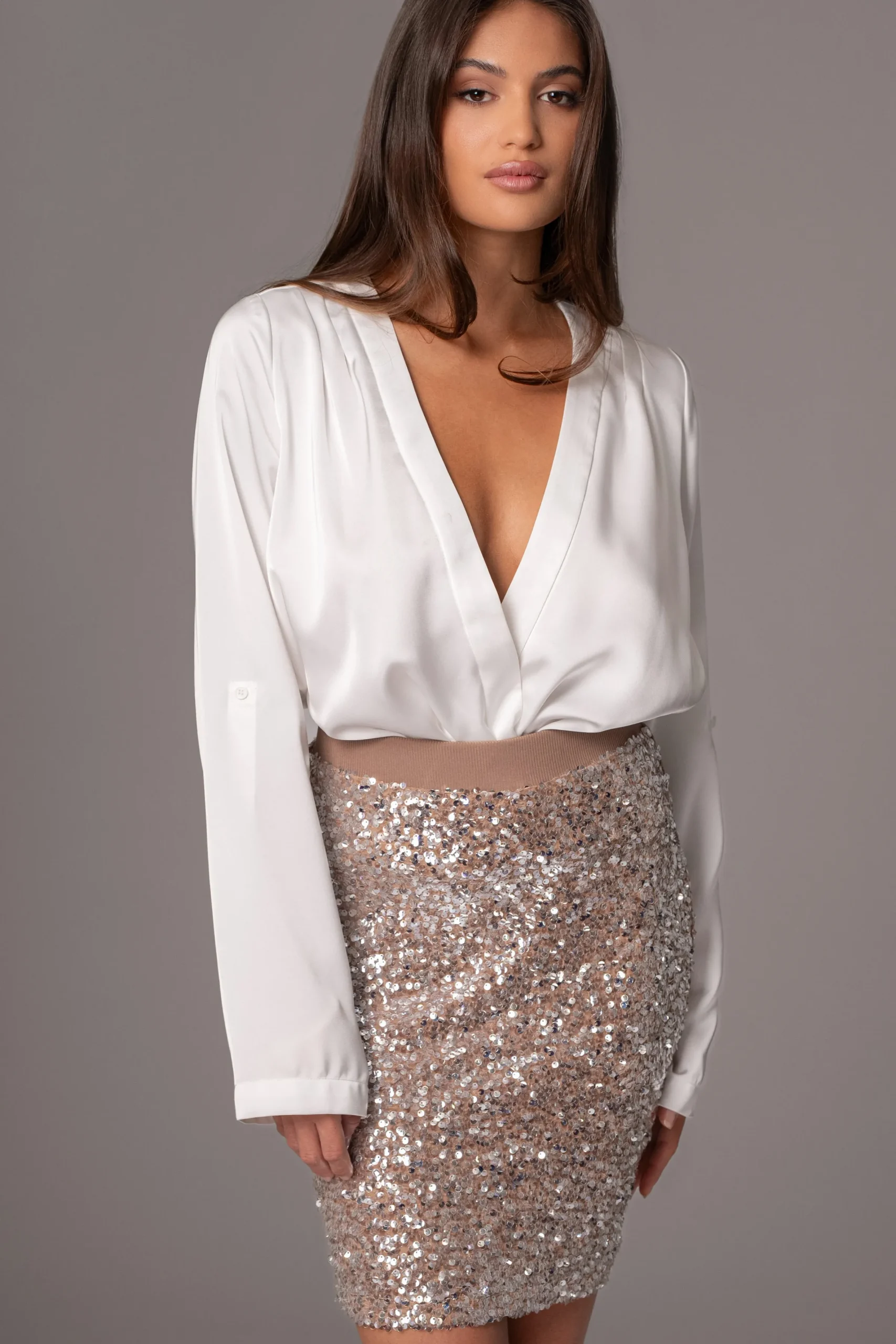 JLUXLABEL Sequin Milestone Skirt