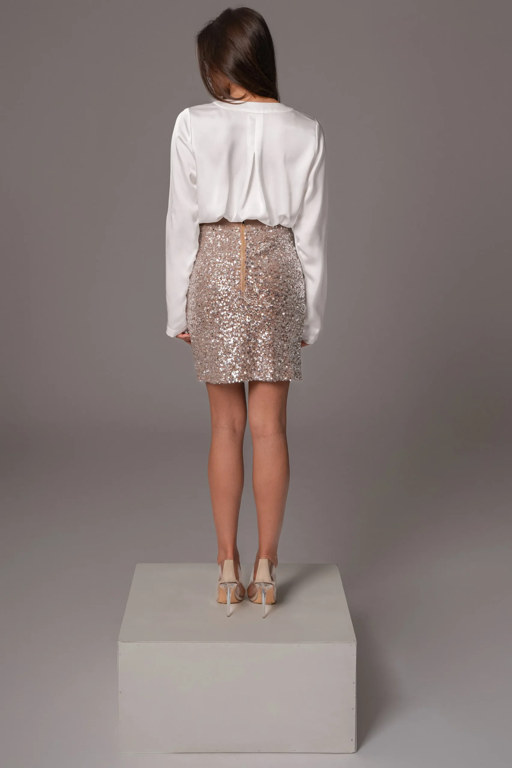JLUXLABEL Sequin Milestone Skirt