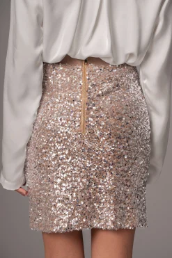 JLUXLABEL Sequin Milestone Skirt