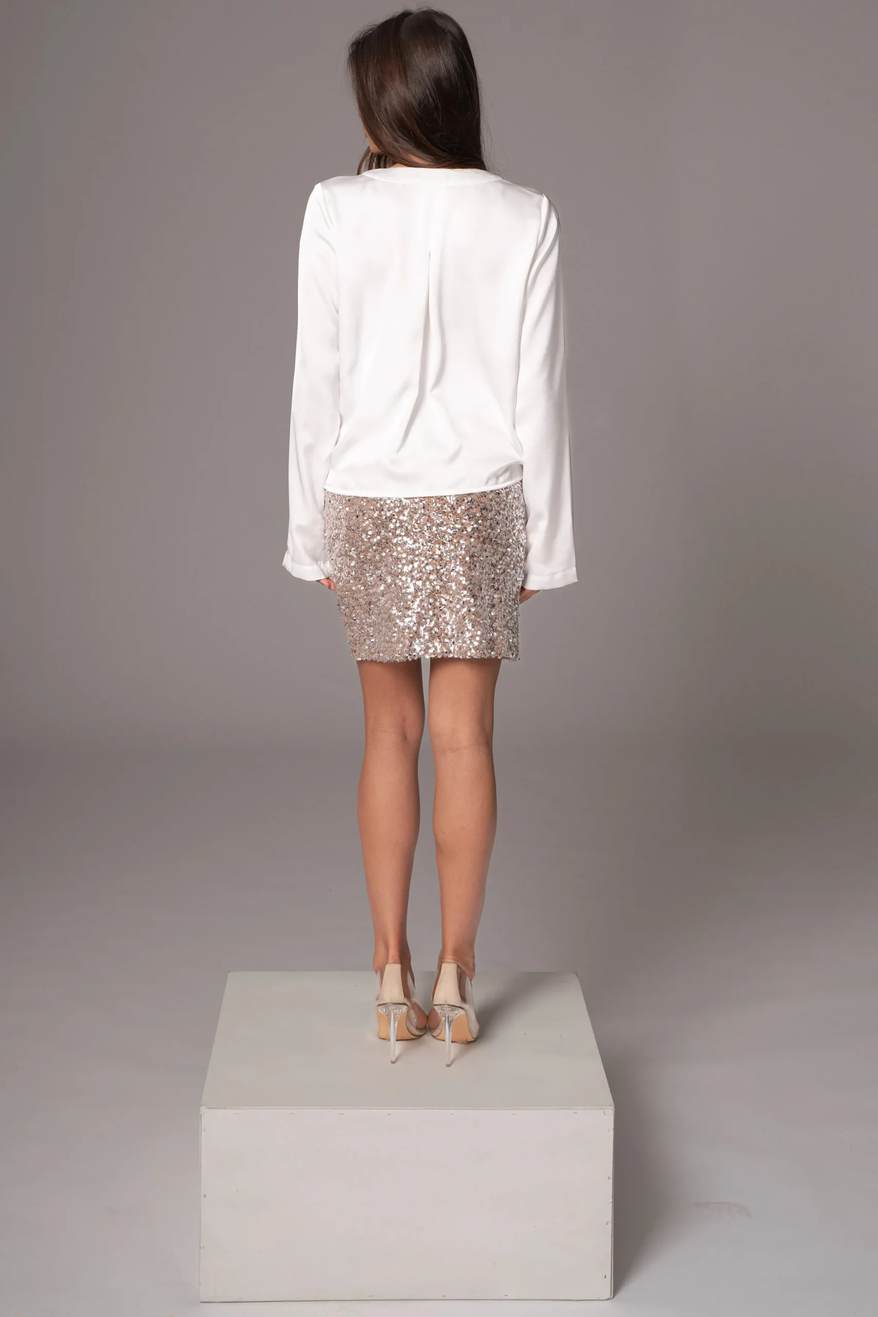 JLUXLABEL Sequin Milestone Skirt