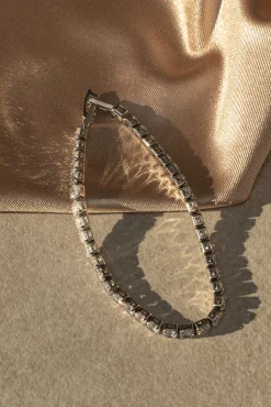JLUXLABEL Silver Crystal Bracelet